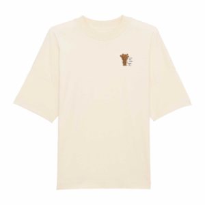 Oversized Unisex-T-Shirt natural raw „Churros“