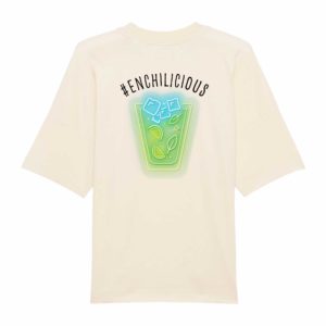 Oversized Unisex-T-Shirt natural raw „Mixed-Drinks“