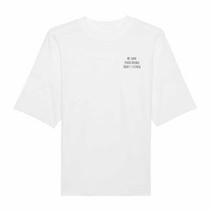 Oversized Unisex-T-Shirt white „Mixed-Drinks“